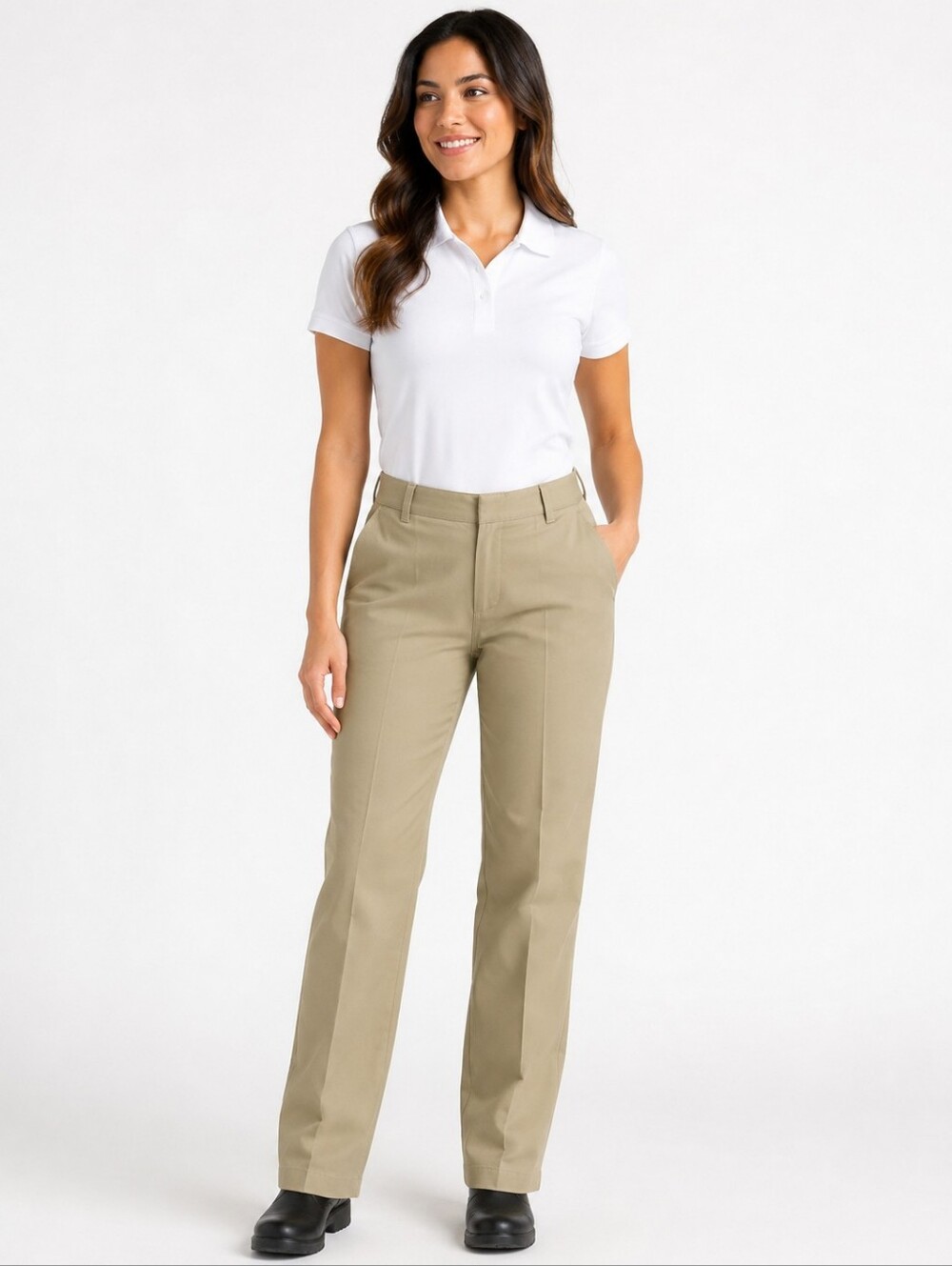 Red Kap Women’s Khaki Work Pants Size 4 Straight-Leg Khaki Pants for Women
